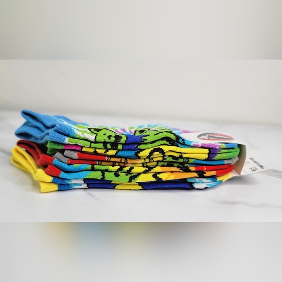 NWT - Grateful Dead - Tie Dye Ankle Socks - 5 Pair - Size 5-10 - Picture 9 of 9